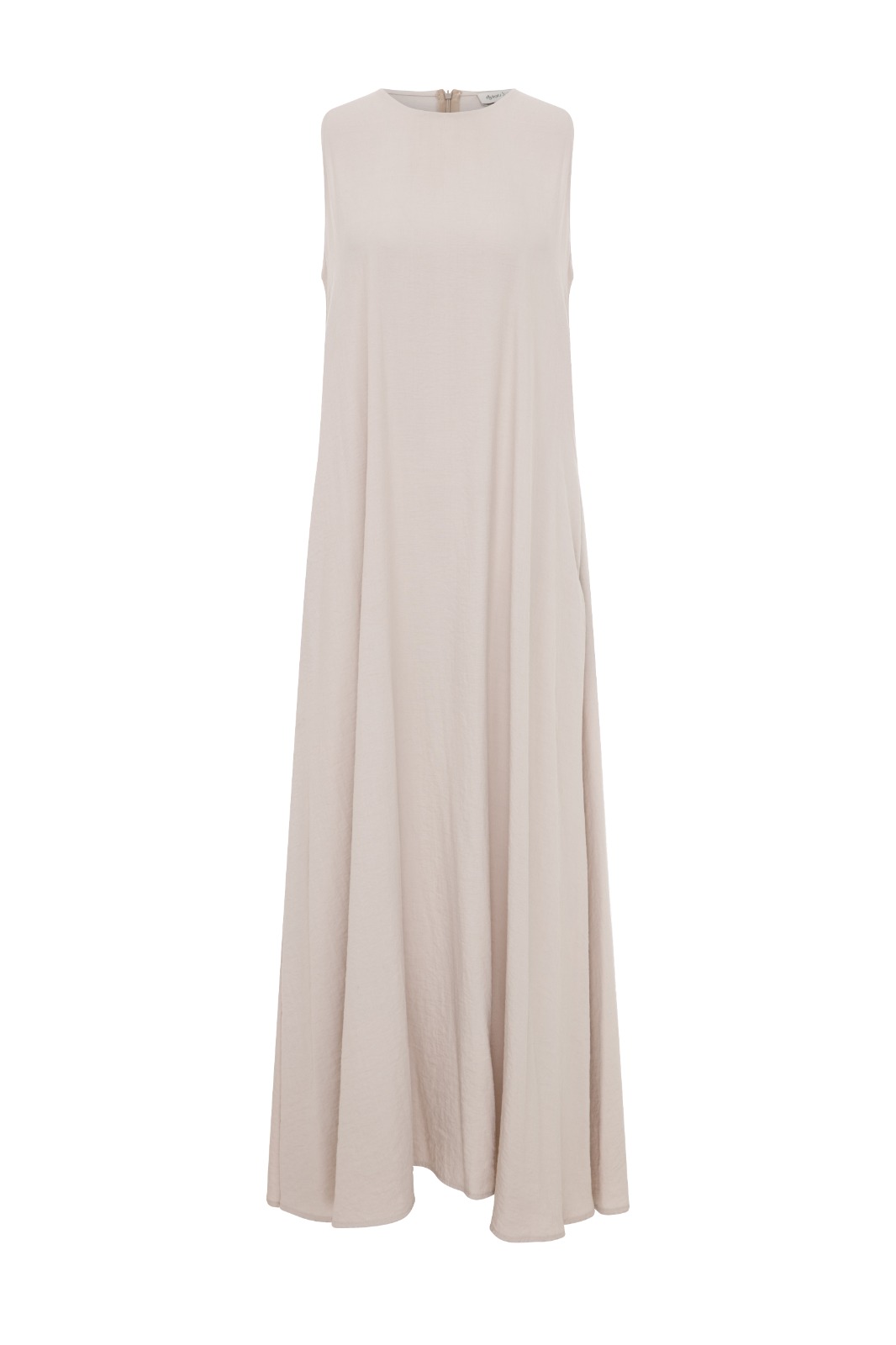 CLARA  Cupra Fabric Stone Maxi Dress